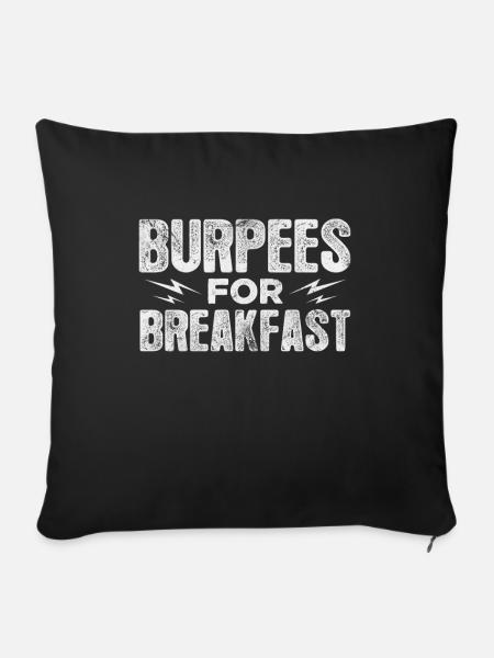 Burpees - Sofakissenbezug 45 x 45 cm - Schwarz