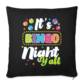 Bingo Player C’est la soirée bingo - Housse de coussin décorative 45 x 45 cm - noir - Devant