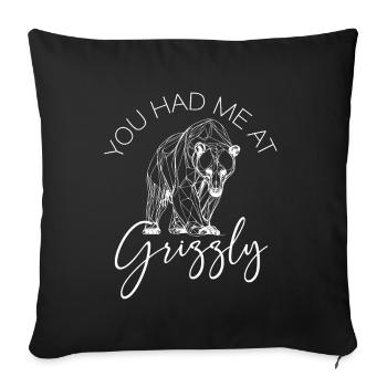 Grizzly Bear Brown Bear Bear - Sofa pillowcase 17,3'' x 17,3'' (45 x 45 cm) - black - Front