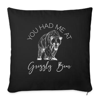 Grizzly Bear Brown Bear Bear - Sofa pillowcase 17,3'' x 17,3'' (45 x 45 cm) - black - Front
