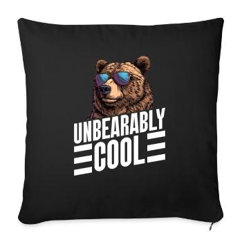 Cool Grizzly Bear Brown Bear Bear - Sofa pillowcase 17,3'' x 17,3'' (45 x 45 cm) - black - Front