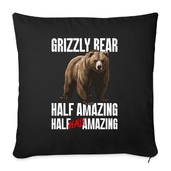 Grizzly Bear Brown Bear Bear - Sofa pillowcase 17,3'' x 17,3'' (45 x 45 cm) - black - Front
