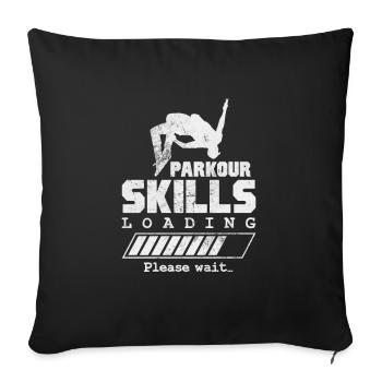 Parkour - Sofakissenbezug 45 x 45 cm - Schwarz - Vorne