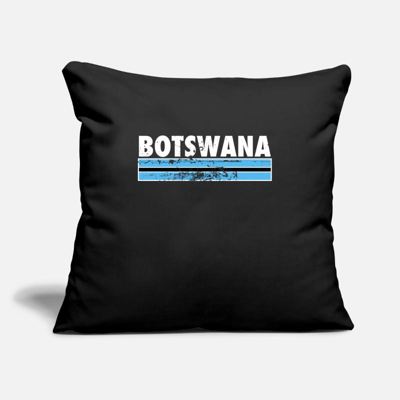 Botswana Botswana Vintage Botswana Drapeau du Botswana Housse de coussin décorative 45 x 45 cm