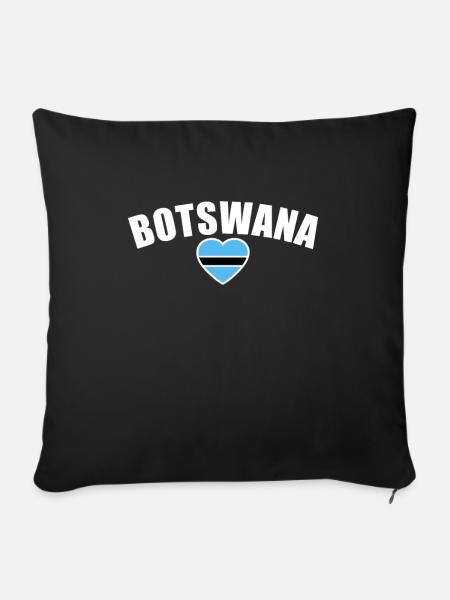 Botswana Botsuana Botsuanische Flagge Botsuaner - Sofakissenbezug 45 x 45 cm - Schwarz