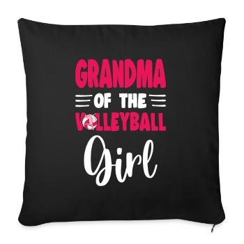 Grandma Of the Birthday Girl Volleyball Family - Sofa pillowcase 17,3'' x 17,3'' (45 x 45 cm) - black - Front