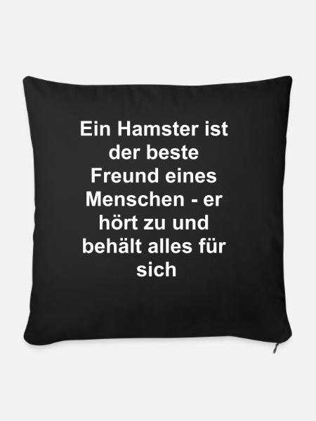 Persönliches Geschenk - Sofakissenbezug 45 x 45 cm - Schwarz
