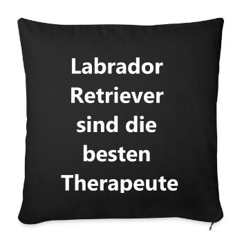 Cadeau affectueux pour les amoureux des chiens - Housse de coussin décorative 45 x 45 cm - noir - Devant