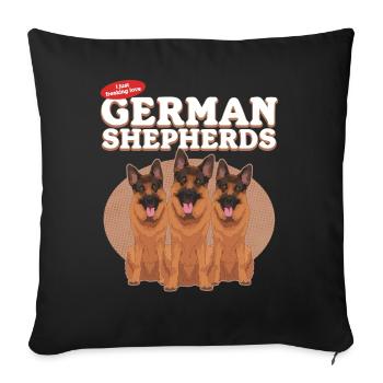 German Shepherds German Shepherd Dog Gift - Sofa pillowcase 17,3'' x 17,3'' (45 x 45 cm) - black - Front