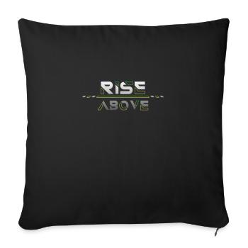 S’élever au-dessus : atteindre de nouveaux sommets - Housse de coussin décorative 45 x 45 cm - noir - Devant