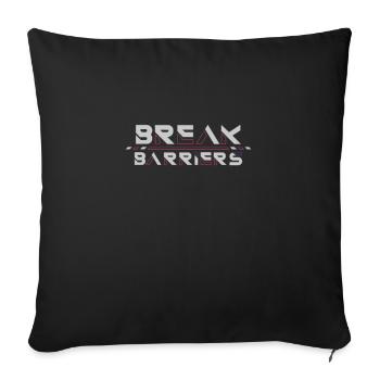 Break Barriers: Forge Your Path - Sofa pillowcase 17,3'' x 17,3'' (45 x 45 cm) - black - Front