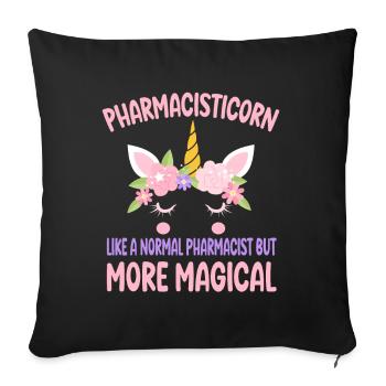 Pharmacisticorn like a normal Pharmacist gifts - Sofakissenbezug 45 x 45 cm - Schwarz - Vorne