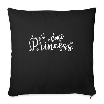 Cute Princess feminin Mädchen - Sofakissenbezug 45 x 45 cm - Schwarz - Vorne