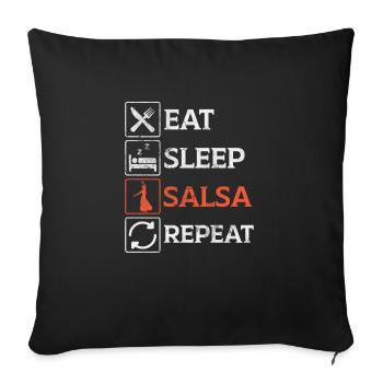 Salsa - Housse de coussin décorative 45 x 45 cm - noir - Devant