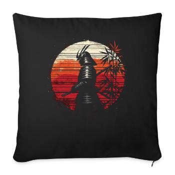 Samouraï - Housse de coussin décorative 45 x 45 cm - noir - Devant