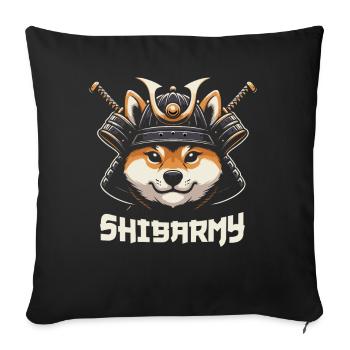 Samouraï Ronin épée combat guerrier cadeau - Housse de coussin décorative 45 x 45 cm - noir - Devant