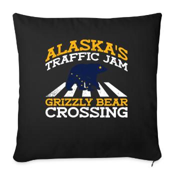 Grizzly Bear Alaska Brown Bear Bear - Sofa pillowcase 17,3'' x 17,3'' (45 x 45 cm) - black - Front