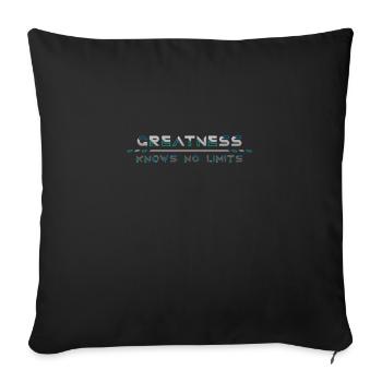Größe kennt keine Grenzen: Greifen Sie über sich hinaus - Sofakissenbezug 45 x 45 cm - Schwarz - Vorne