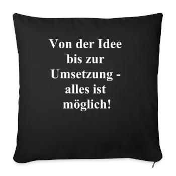 L’ingénieur en super-héros - Housse de coussin décorative 45 x 45 cm - noir - Devant