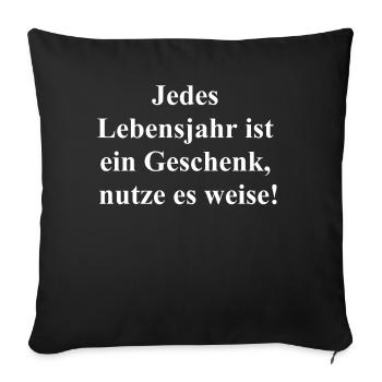 lucky charm - Sofa pillowcase 17,3'' x 17,3'' (45 x 45 cm) - black - Front