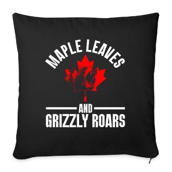 Grizzly Bear Canada Brown Bear Bear - Sofa pillowcase 17,3'' x 17,3'' (45 x 45 cm) - black - Front