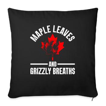 Grizzly Bear Canada Brown Bear Bear - Sofa pillowcase 17,3'' x 17,3'' (45 x 45 cm) - black - Front