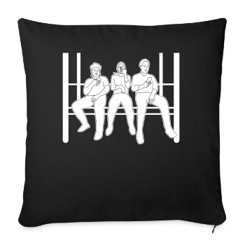 Smartphone Train Téléphone portable Téléphone portable - Housse de coussin décorative 45 x 45 cm - noir - Devant