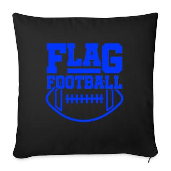 Flag Football - Housse de coussin décorative 45 x 45 cm - noir - Devant