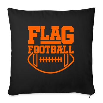 Flag Football - Housse de coussin décorative 45 x 45 cm - noir - Devant