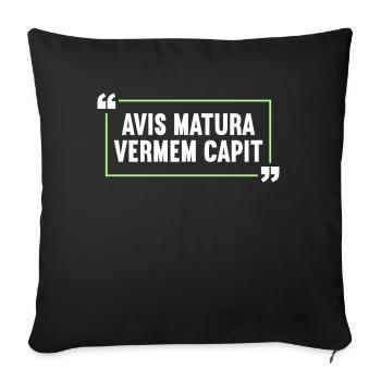 Latin Drôle de dicton latin - Housse de coussin décorative 45 x 45 cm - noir - Devant