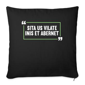 Latin Drôle de dicton latin - Housse de coussin décorative 45 x 45 cm - noir - Devant
