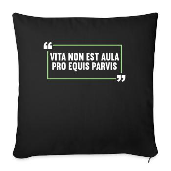 Latin Drôle de dicton latin - Housse de coussin décorative 45 x 45 cm - noir - Devant