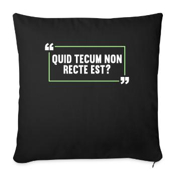 Latin Drôle de dicton latin - Housse de coussin décorative 45 x 45 cm - noir - Devant