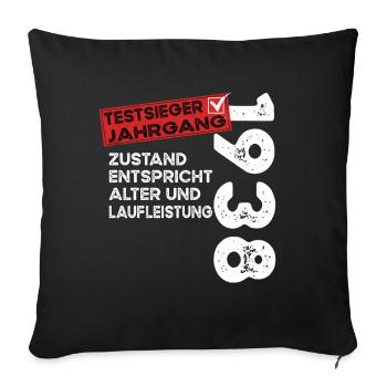86 Years Birthday Test Winner Vintage 1938 - Sofa pillowcase 17,3'' x 17,3'' (45 x 45 cm) - black - Front