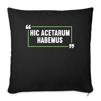 Latin Drôle de dicton latin - Housse de coussin décorative 45 x 45 cm - noir - Devant
