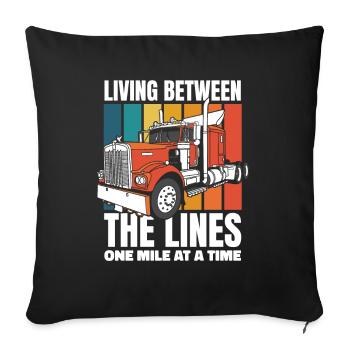 Leben zwischen den Zeilen Trucker Legends Lover - Sofakissenbezug 45 x 45 cm - Schwarz - Vorne