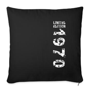 Idée cadeau d’anniversaire des années 1970 Édition vintage des années 1970 - Housse de coussin décorative 45 x 45 cm - noir - Devant