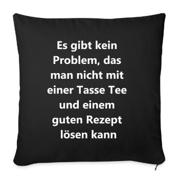 Tea Lover Gift - Sofa pillowcase 17,3'' x 17,3'' (45 x 45 cm) - black - Front