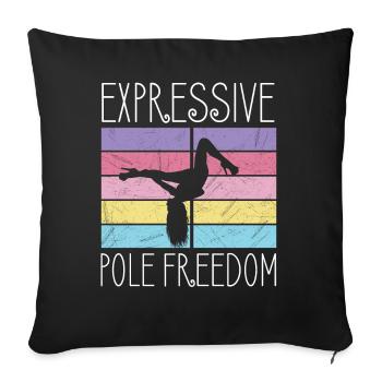 Pole Dance Dancer, Pole Dancing, Pole Dancing - Sofa pillowcase 17,3'' x 17,3'' (45 x 45 cm) - black - Front