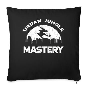 Parkour, Freerunning, Street Workout, Acrobatique - Housse de coussin décorative 45 x 45 cm - noir - Devant