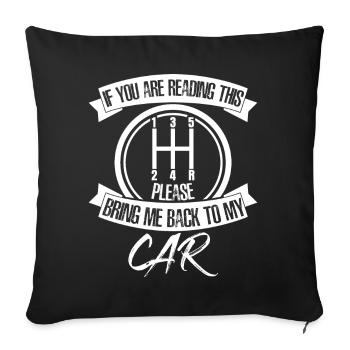 Mécanique de moteur à combustion Mécanicien automobile - Housse de coussin décorative 45 x 45 cm - noir - Devant