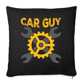 Mécanicien de moteur à combustion - Housse de coussin décorative 45 x 45 cm - noir - Devant