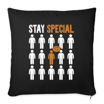 Séjour spécial Apraxie Dyslexie Articulation - Housse de coussin décorative 45 x 45 cm - noir - Devant