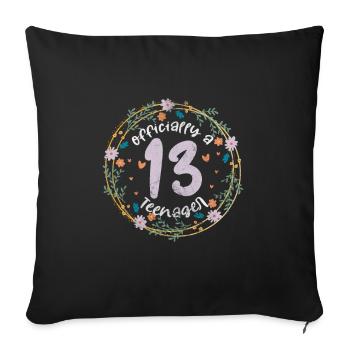 Adolescent - Housse de coussin décorative 45 x 45 cm - noir - Devant