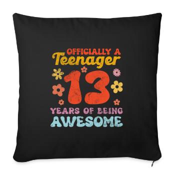 Adolescent - Housse de coussin décorative 45 x 45 cm - noir - Devant