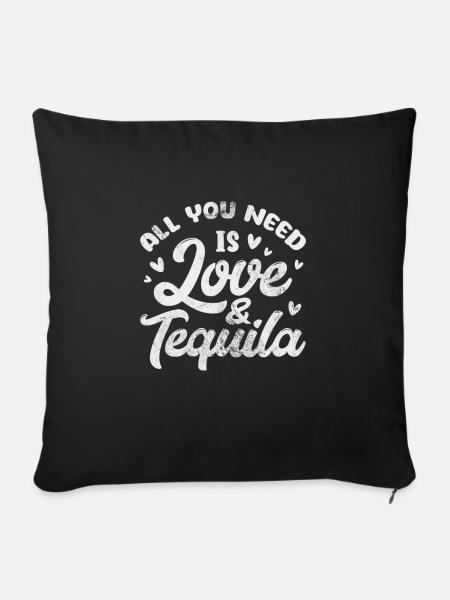 Tequila - Sofakissenbezug 45 x 45 cm - Schwarz