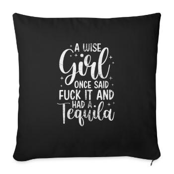 Téquila - Housse de coussin décorative 45 x 45 cm - noir - Devant