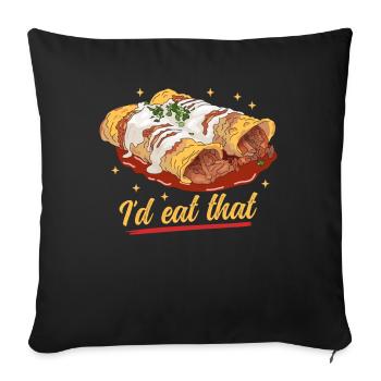 Enchilada Mexican Food Enchiladas Gift - Sofa pillowcase 17,3'' x 17,3'' (45 x 45 cm) - black - Front