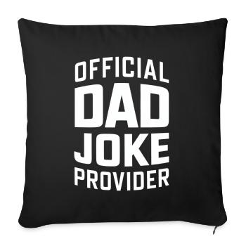 Offizieller Dad Joke Versorger - Sofakissenbezug 45 x 45 cm - Schwarz - Vorne