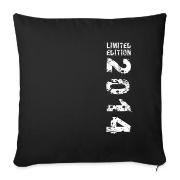 2014 Idée cadeau anniversaire Vintage Edition 2014 - Housse de coussin décorative 45 x 45 cm - noir - Devant
